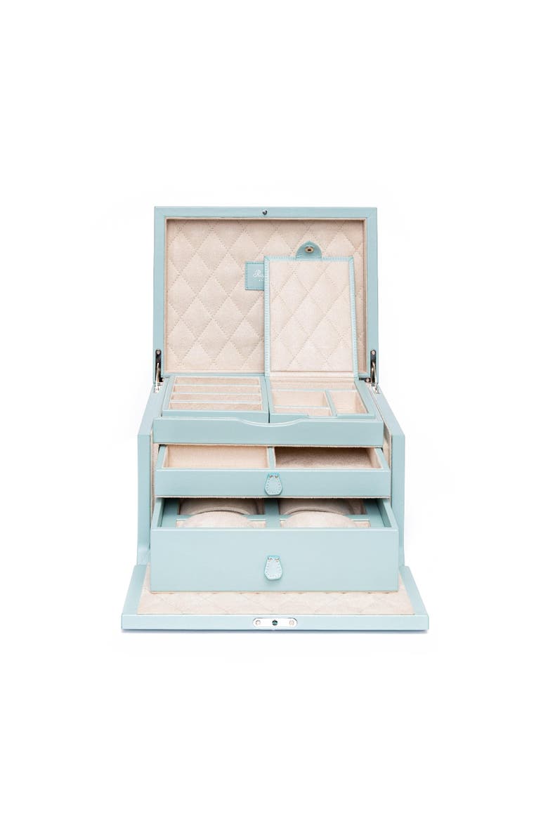 Rapport London Charlotte Jewelry Box, Alternate, color, Turquoise
