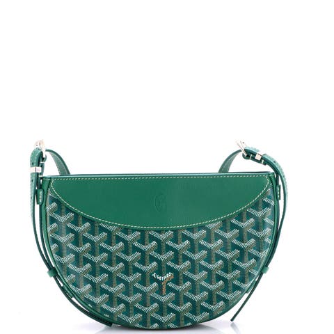 Hirondelle Shoulder Bag Coated Canvas and Leather