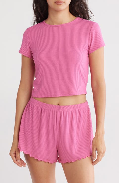 Ribbed Shortie Pajamas