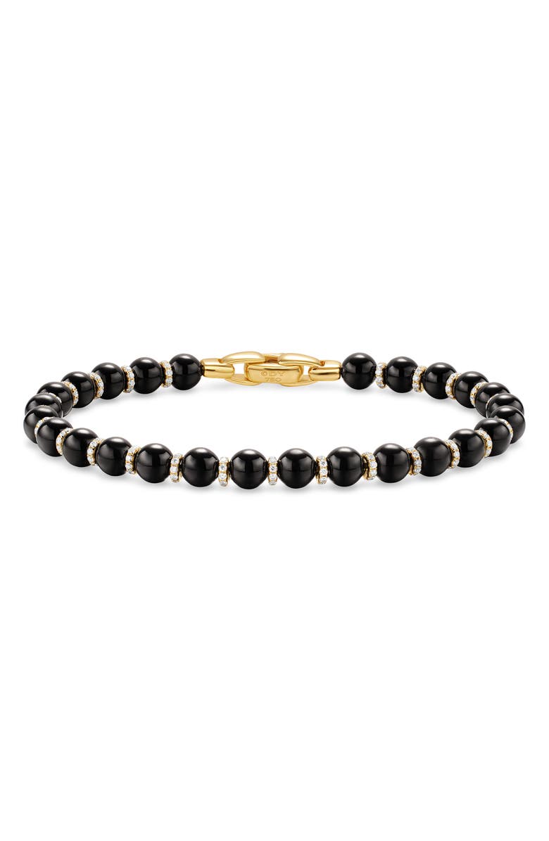 David Yurman Men's Spiritual Beads Bracelet, 8mm, Main, color, Black Onyx