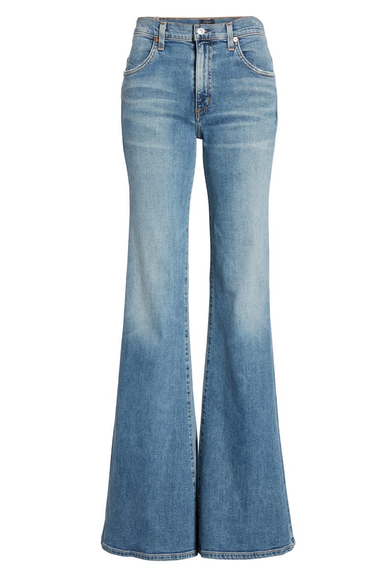 Chloe High Waist Flare Jeans, Alternate, color, SERENITY
