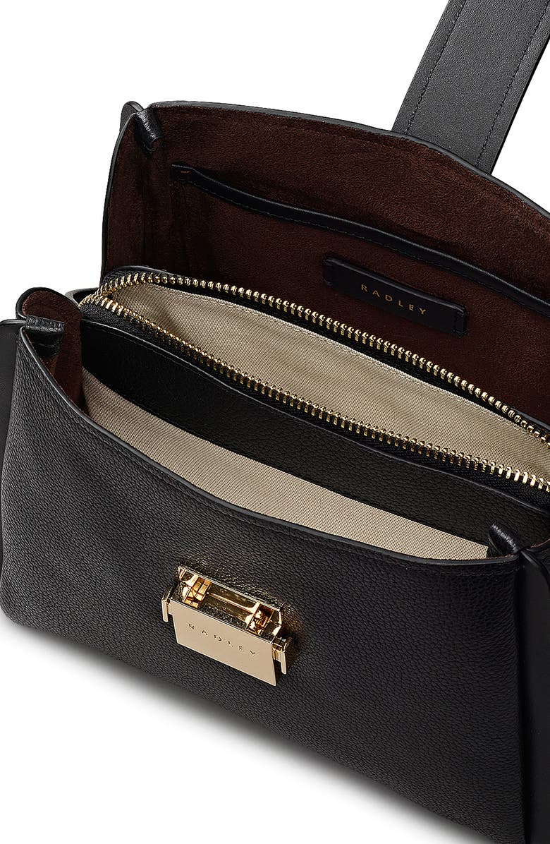 Radley Sloane Mews Leather Crossbody Bag, Alternate, color, Black