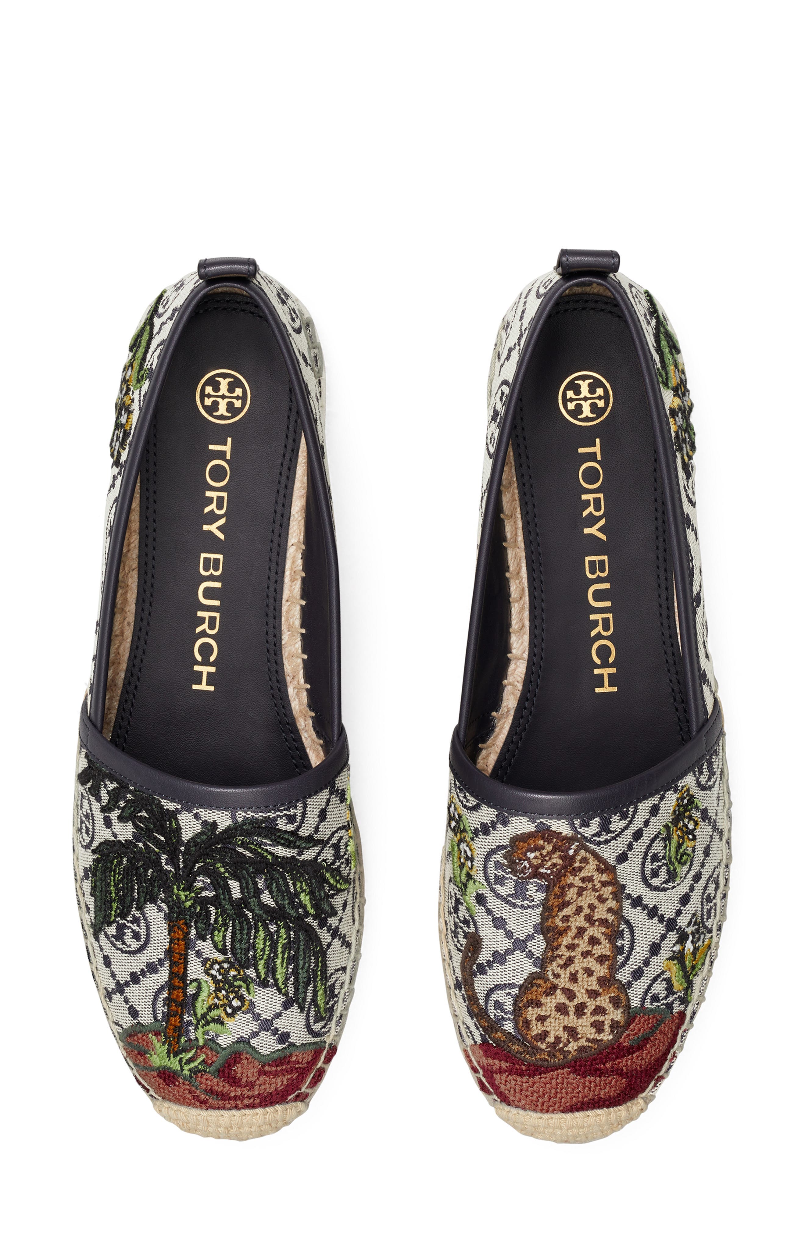 Tory Burch T Monogram Platform Espadrille Slip-On, Alternate, color, 