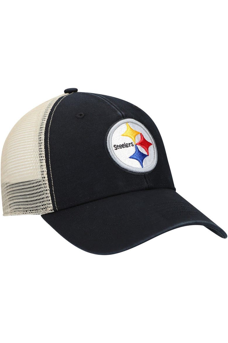 Men's '47 Black Pittsburgh Steelers Flagship MVP Snapback Hat, Alternate, color, Black