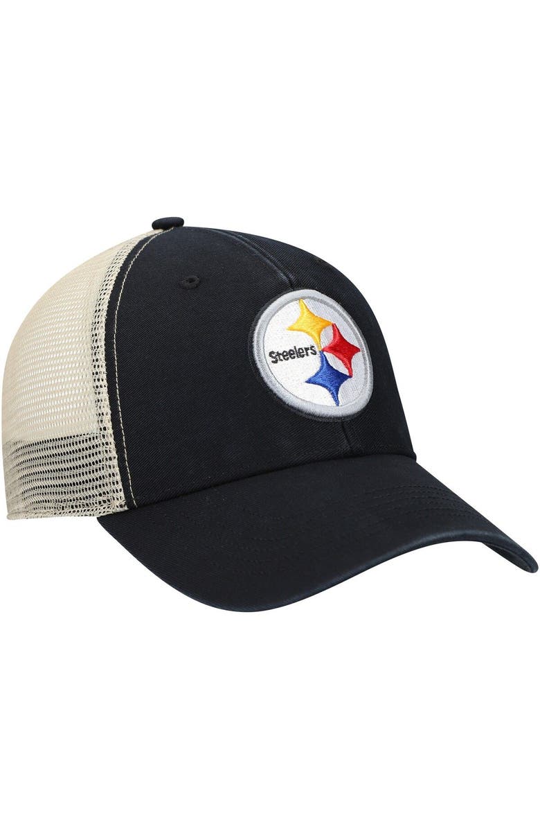'47 Men's '47 Black Pittsburgh Steelers Flagship MVP Snapback Hat, Alternate, color, Black