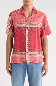 Lucky Brand Bandana Print Camp Shirt