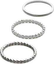 Ana Luisa Adrianna Set of 3 Band Rings