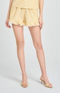 WAYF Emma Ruffle Lace Trim Shorts