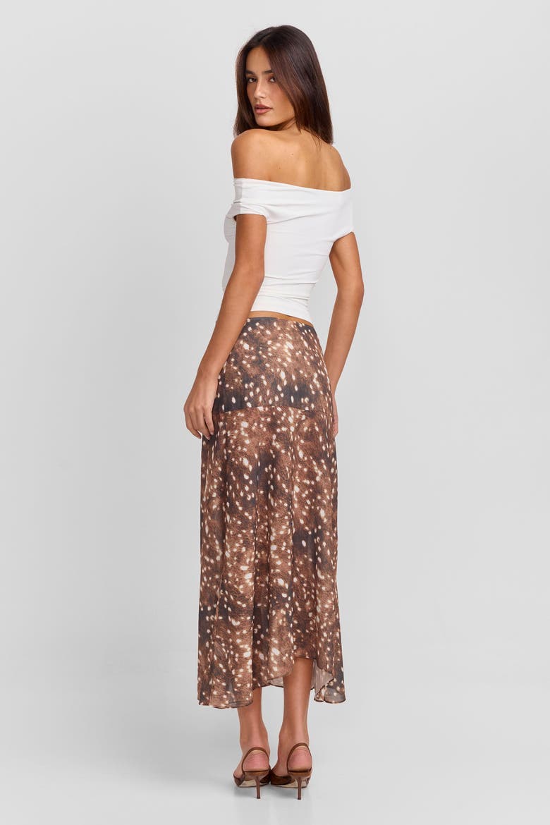 River Maxi Skirt, Alternate, color, Animal print
