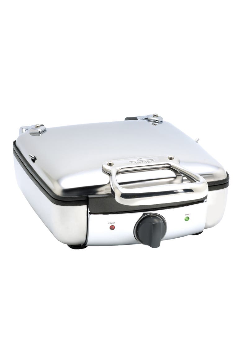 Four-Slice Belgian Waffle Maker, Alternate, color, STAINLESS