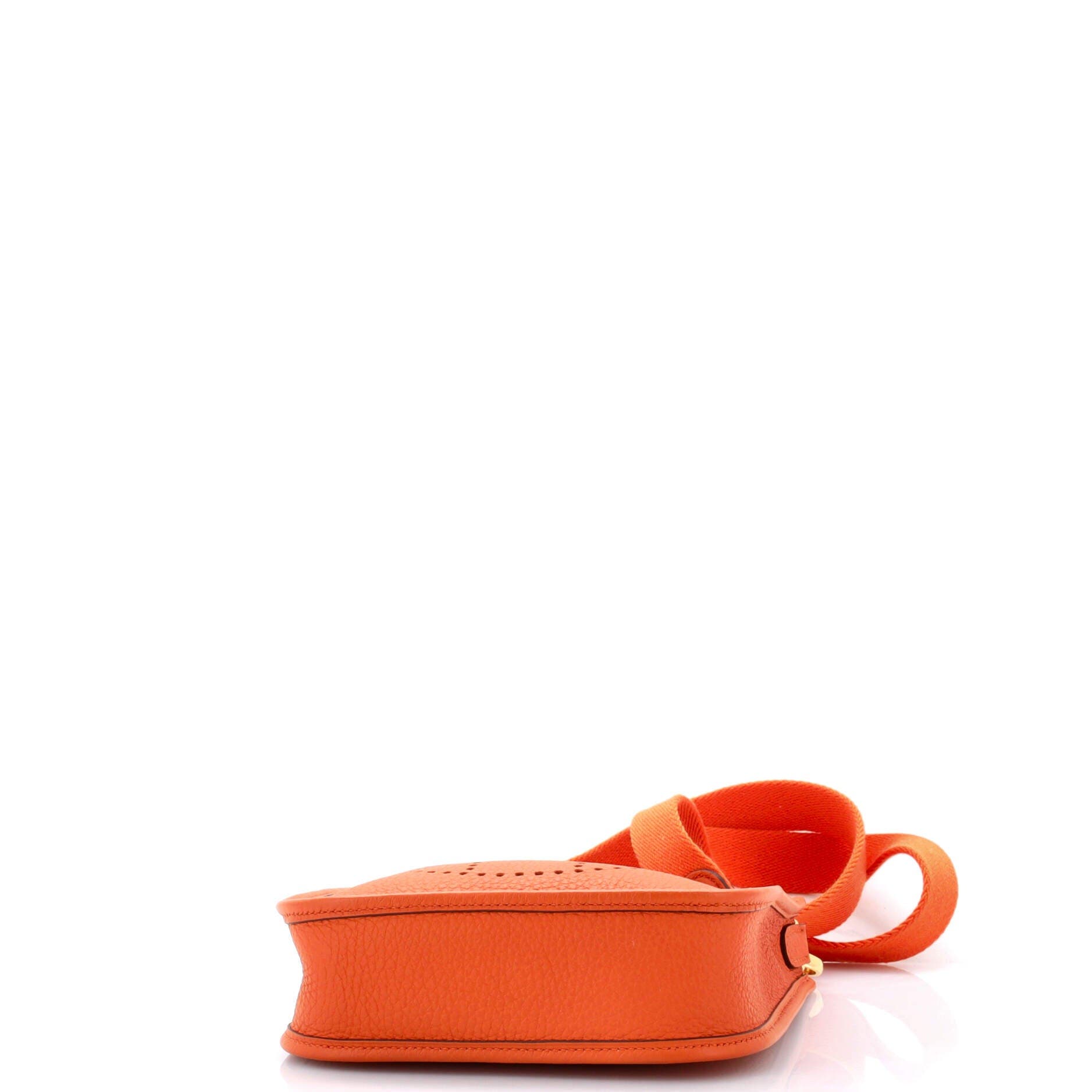 Pre-Owned Hermes Evelyne Bag Gen III Clemence TPM, Alternate, color, Orange Minium