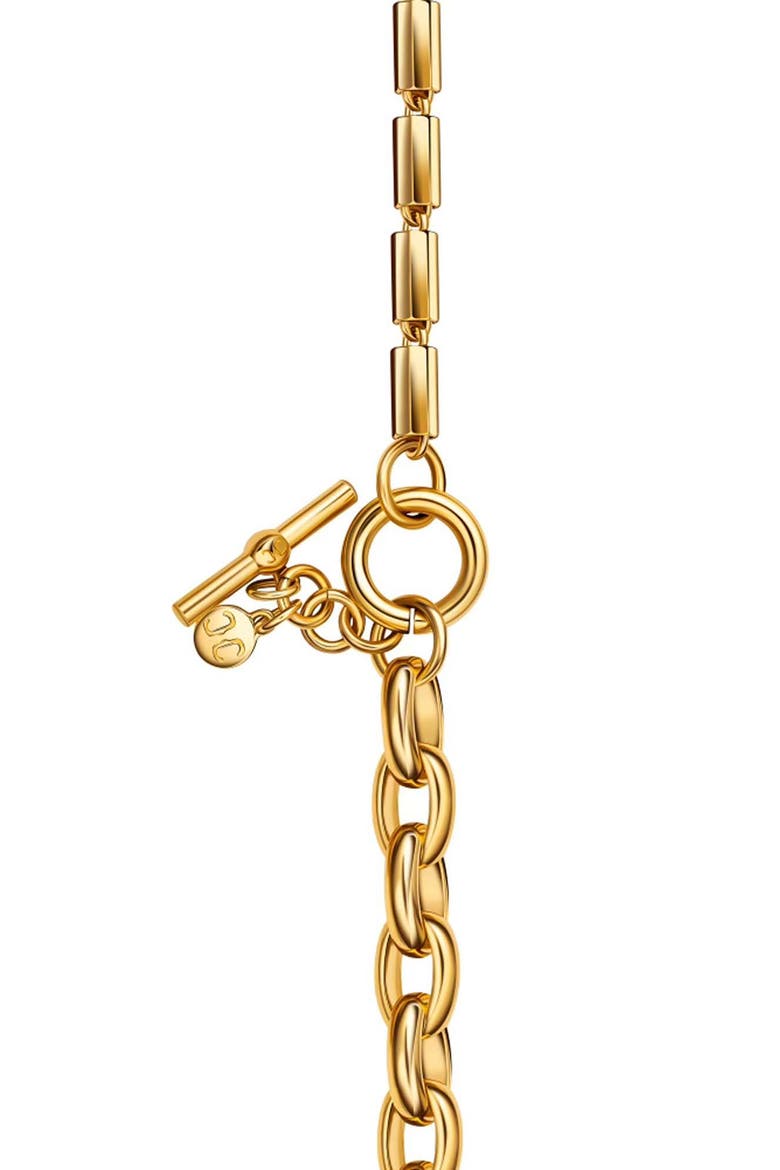 Double Link Necklace, Alternate, color, 14K GOLD