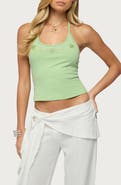 EDIKTED Jeannie Beaded Halter Top