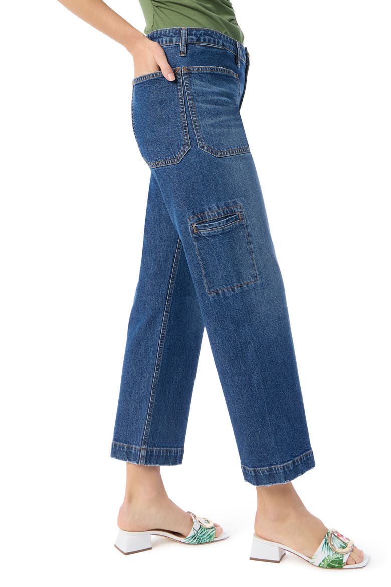 Noemi Patch Pocket Ankle Straight Leg Jeans, Alternate, color, OCEANA