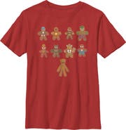 Marvel Boy's Marvel Christmas Gingerbread Cookie Avengers  Graphic T-Shirt