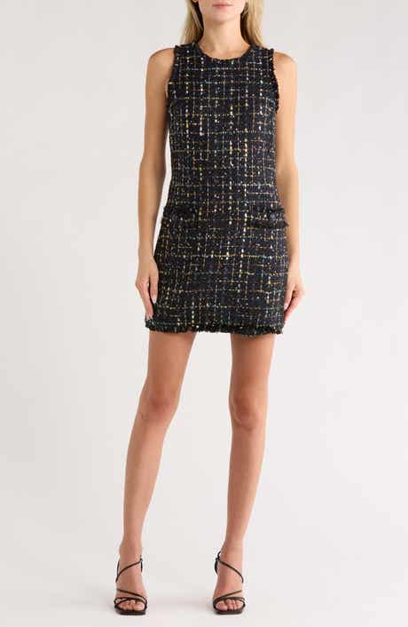 L'AGENCE Florian Tweed Shift Dress