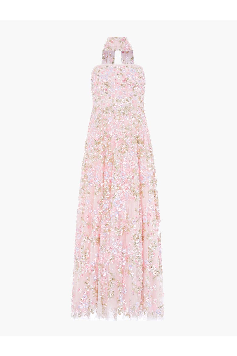 Dream Garland Strapless Gown, Alternate, color, Seashell/Multi