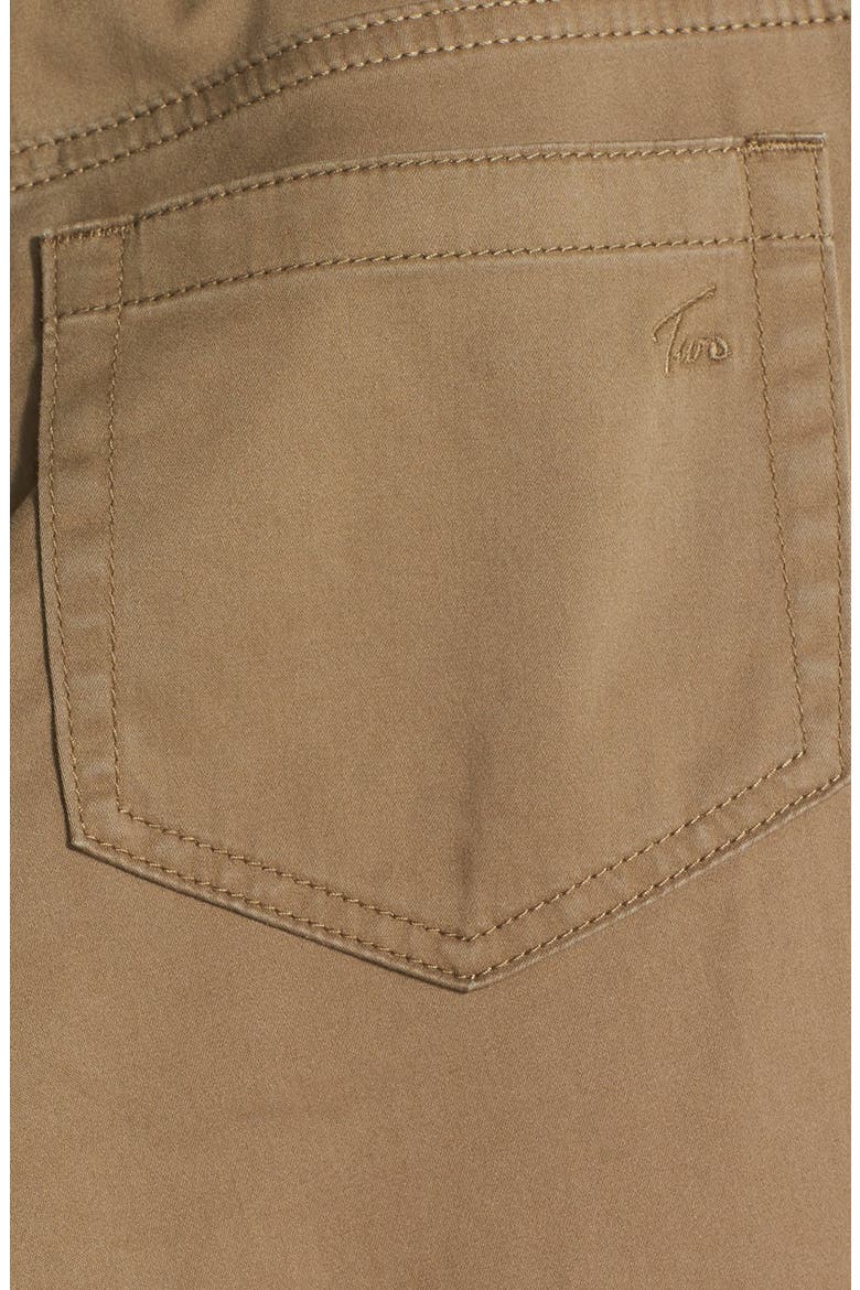 Washed Sateen Slim Pants, Alternate, color, CARIBOU