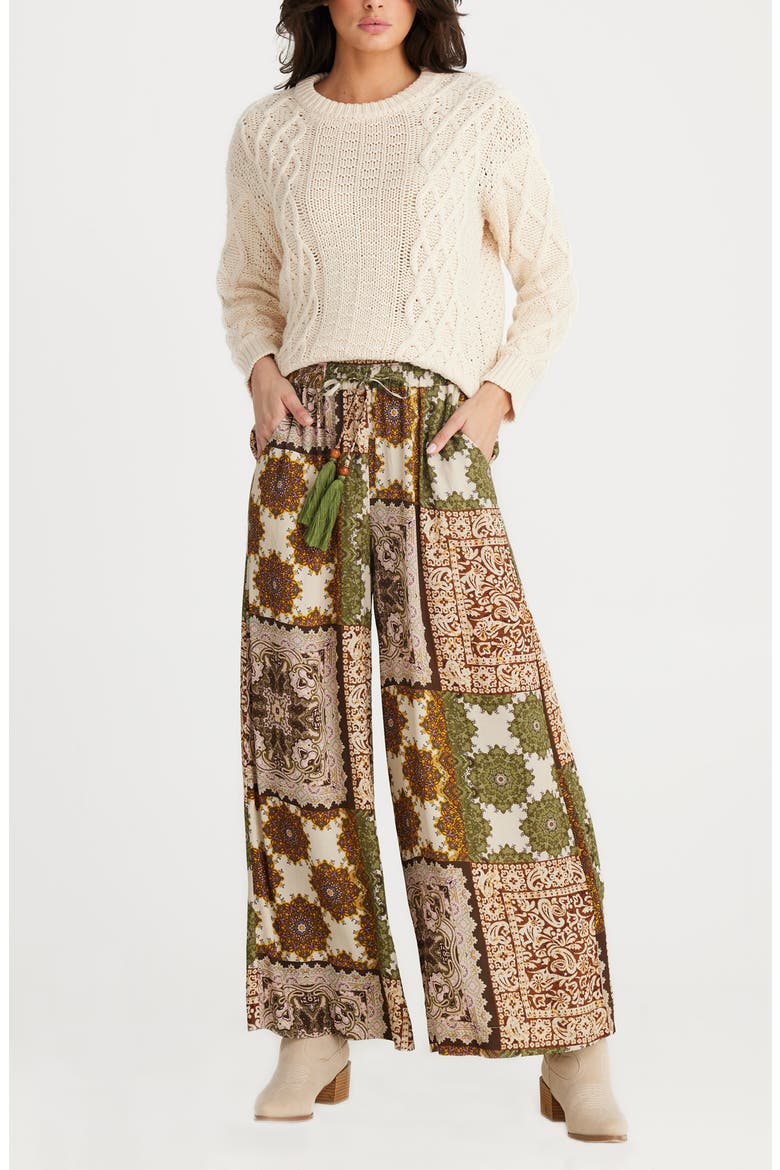 Freedom Wide Leg Pants, Alternate, color, PAISLEY GARDENS