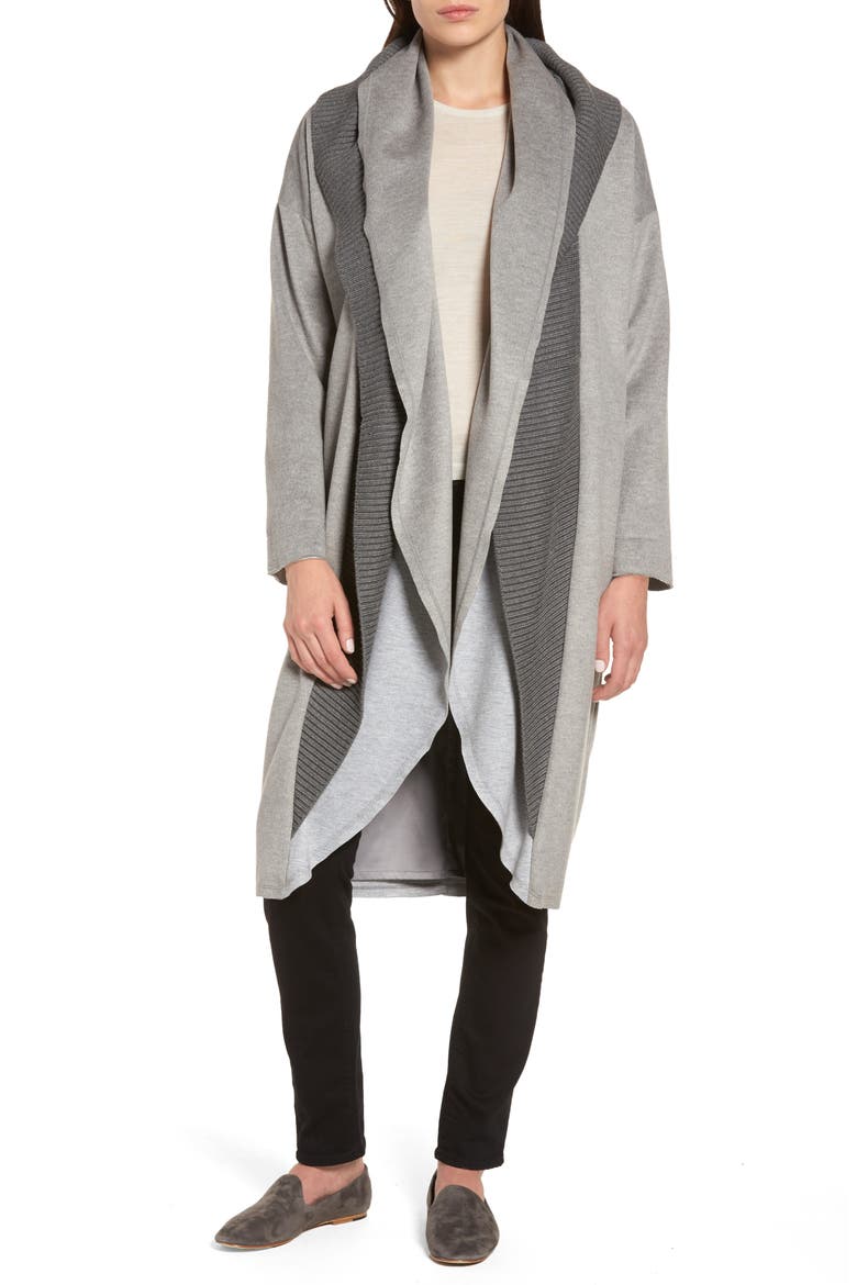 Brandy Stone Grey Duster Coat, Main, color, STONE GREY