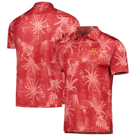 Men's Colosseum Cardinal Iowa State Cyclones Palms Team Polo