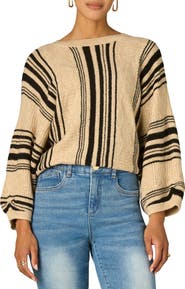 Wit & Wisdom Stripe Dolman Sleeve Sweater