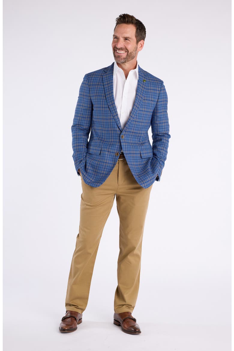 Check Wool Blend Sport Coat, Alternate, color, BLUE