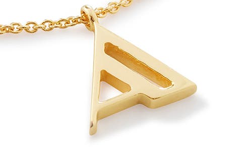 Monica Vinader Initial Pendant Necklace In 18ct Gold Vermeil/ss- A