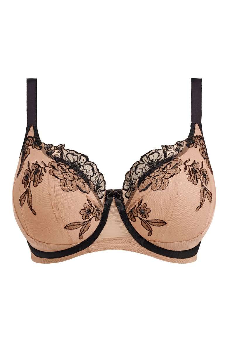 Teagan Padded Underwire Half Cup Bra, Alternate, color, CAFE AU LAIT