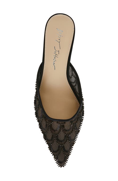 Betsey Johnson Ellis Sequin Mule In Black