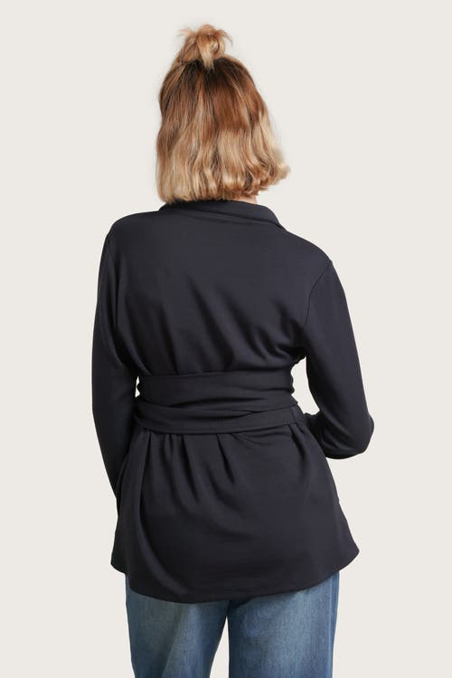 Nom Maternity Elevated Lounge Jacket In Blue