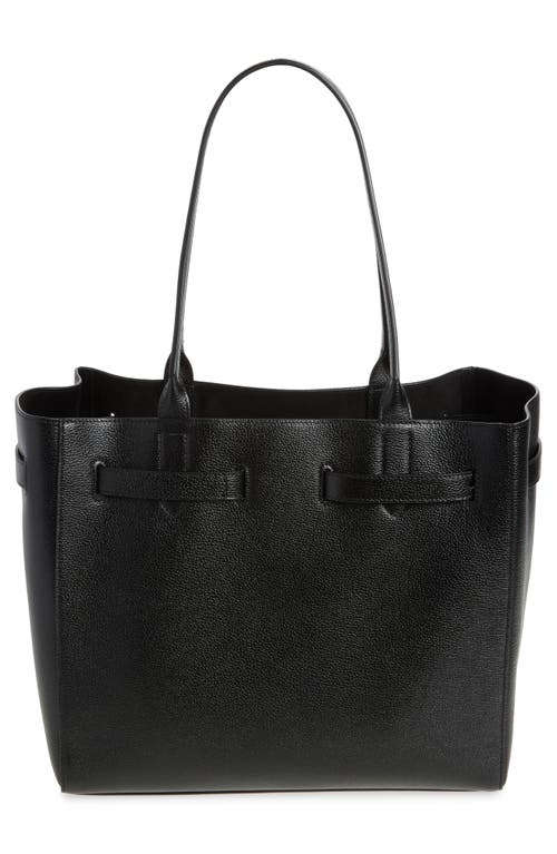 Tom Ford Hammered Leather Tote Bag In Black
