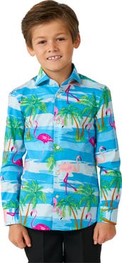 OppoSuits Kids' Flaminguy Dress Shirt
