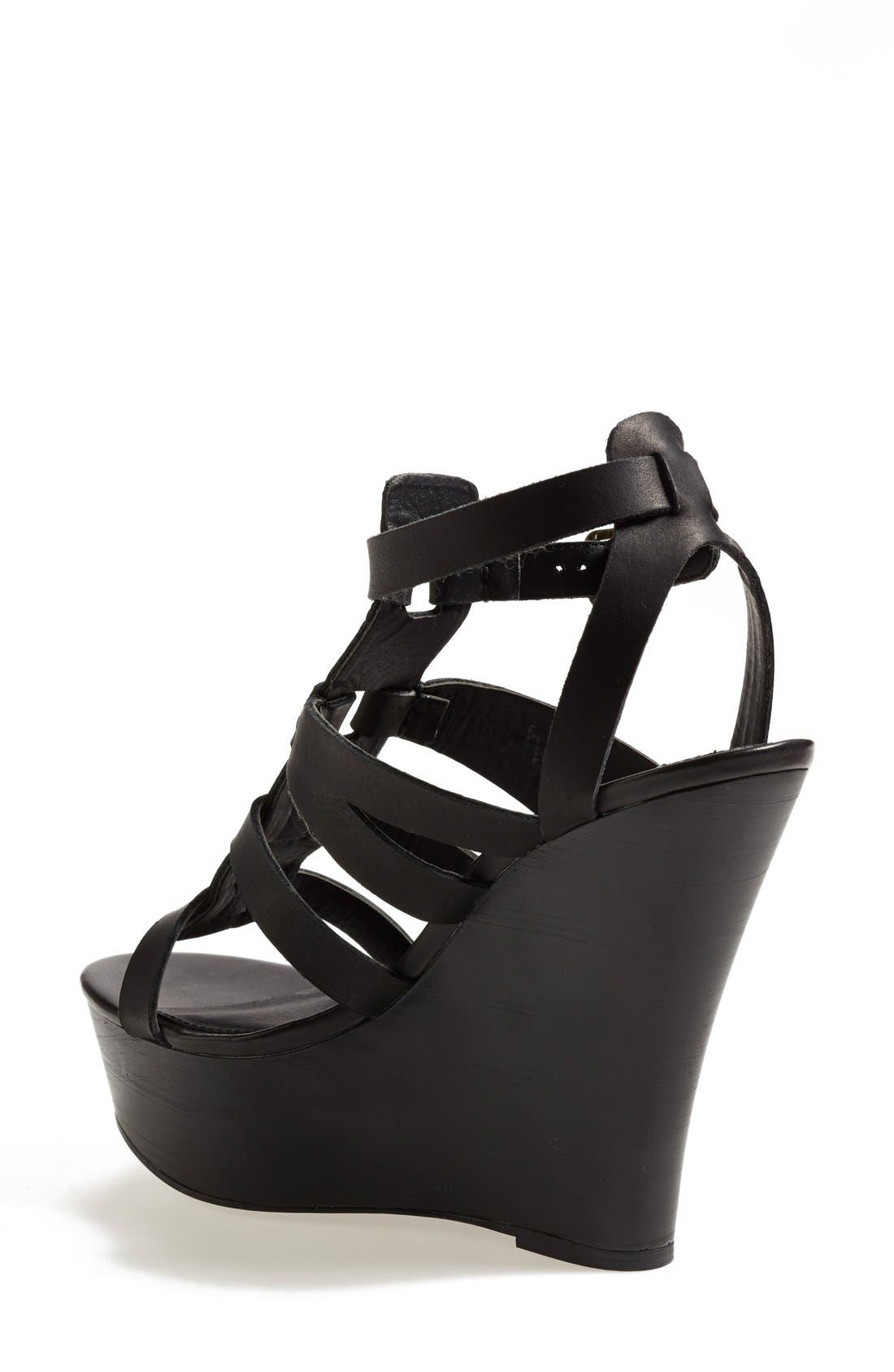 Steve Madden 'Winslet' Wooden Wedge Sandal, Alternate, color, 