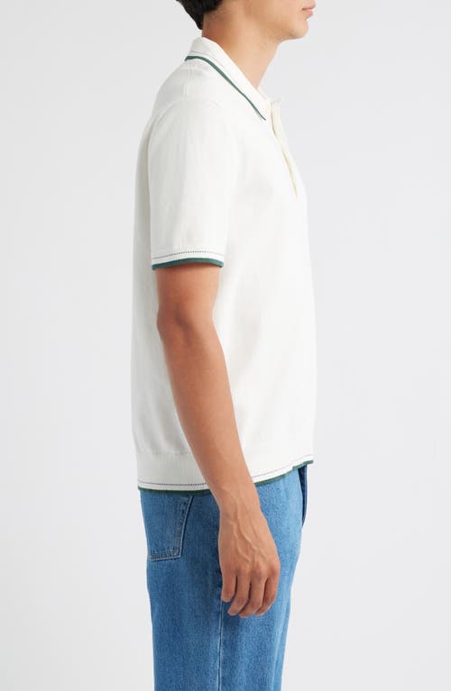 Wax London Turin Tipped Cotton Polo In White
