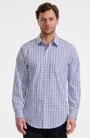 Lands' End No Iron Supima Cotton Pinpoint Straight Collar Dress Shirt