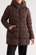 Bernardo Hooded Water Resistant Puffer Jacket