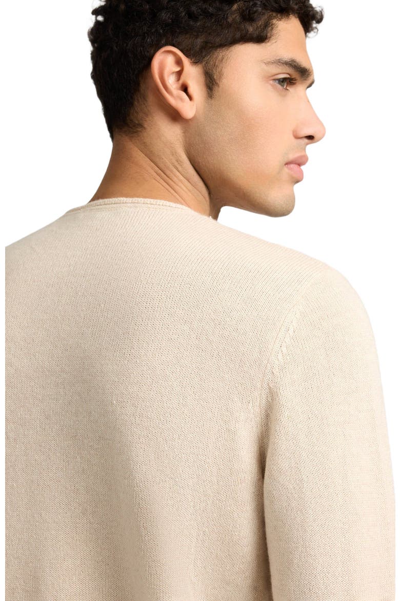 Linen Cashmere Rollneck Sweater, Alternate, color, Natural Melange