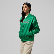 Mitchell & Ness Women's Mitchell & Ness  Kelly Green Philadelphia Eagles Full-Snap Satin Jacket