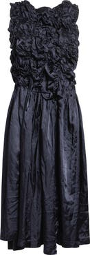 Comme des Garçons Comme des Garçons Gathered Ruffle Satin Dress