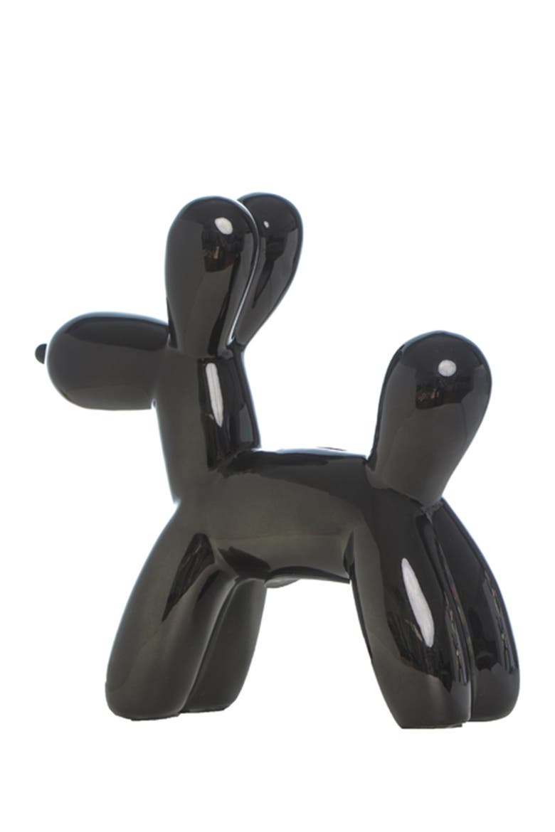 Plus Black Balloon Dog Bank, Alternate, color, BLACK