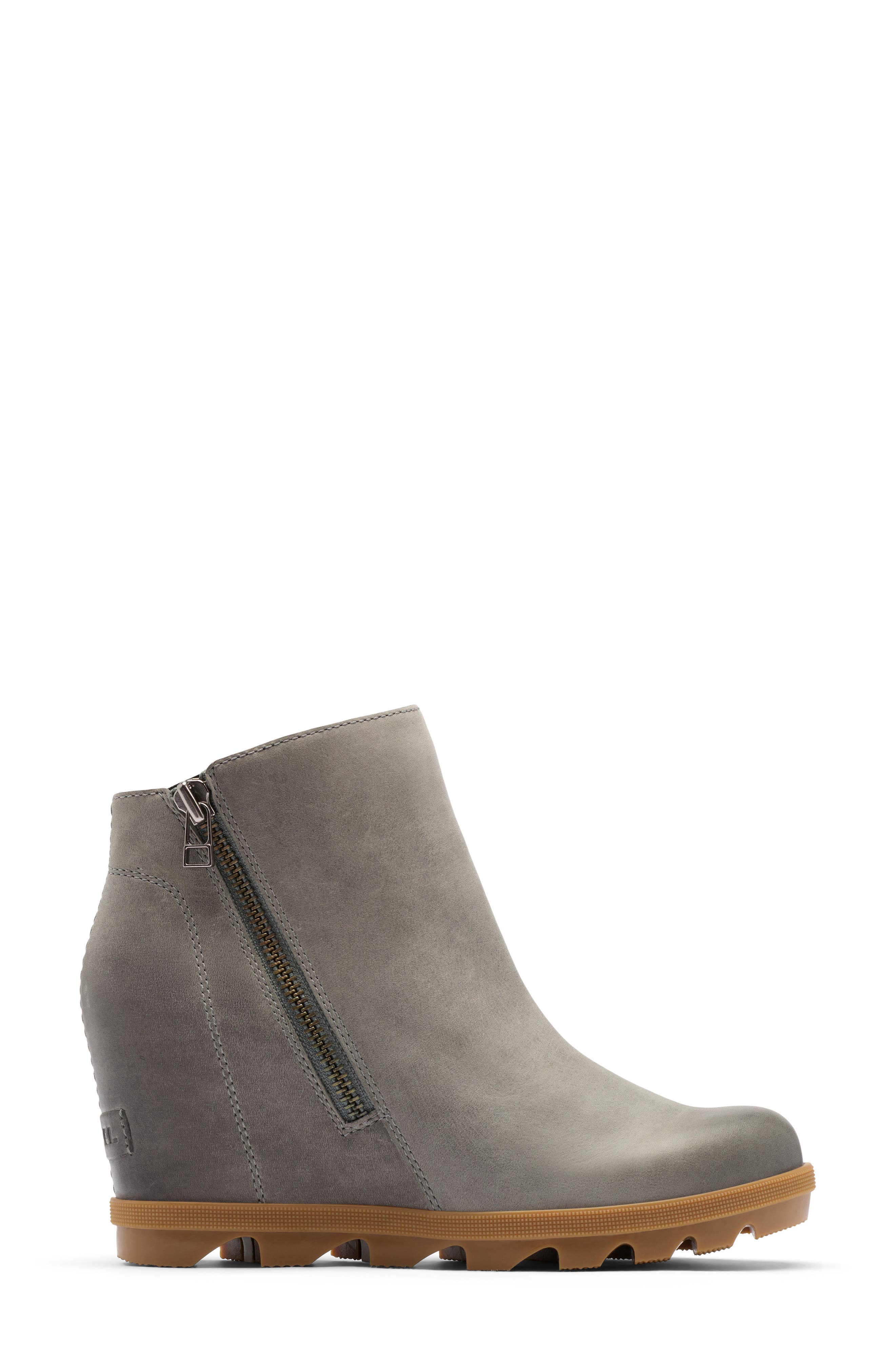 Joan Rhapsody Zip Wedge Bootie, Alternate, color, QUARRY/ GUM 2