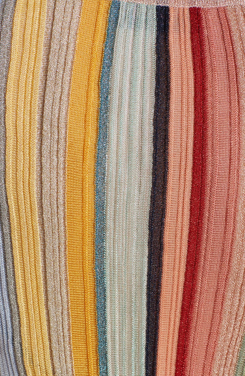 Missoni Reversible Metallic Stripe Sweater Dress, Alternate, color,