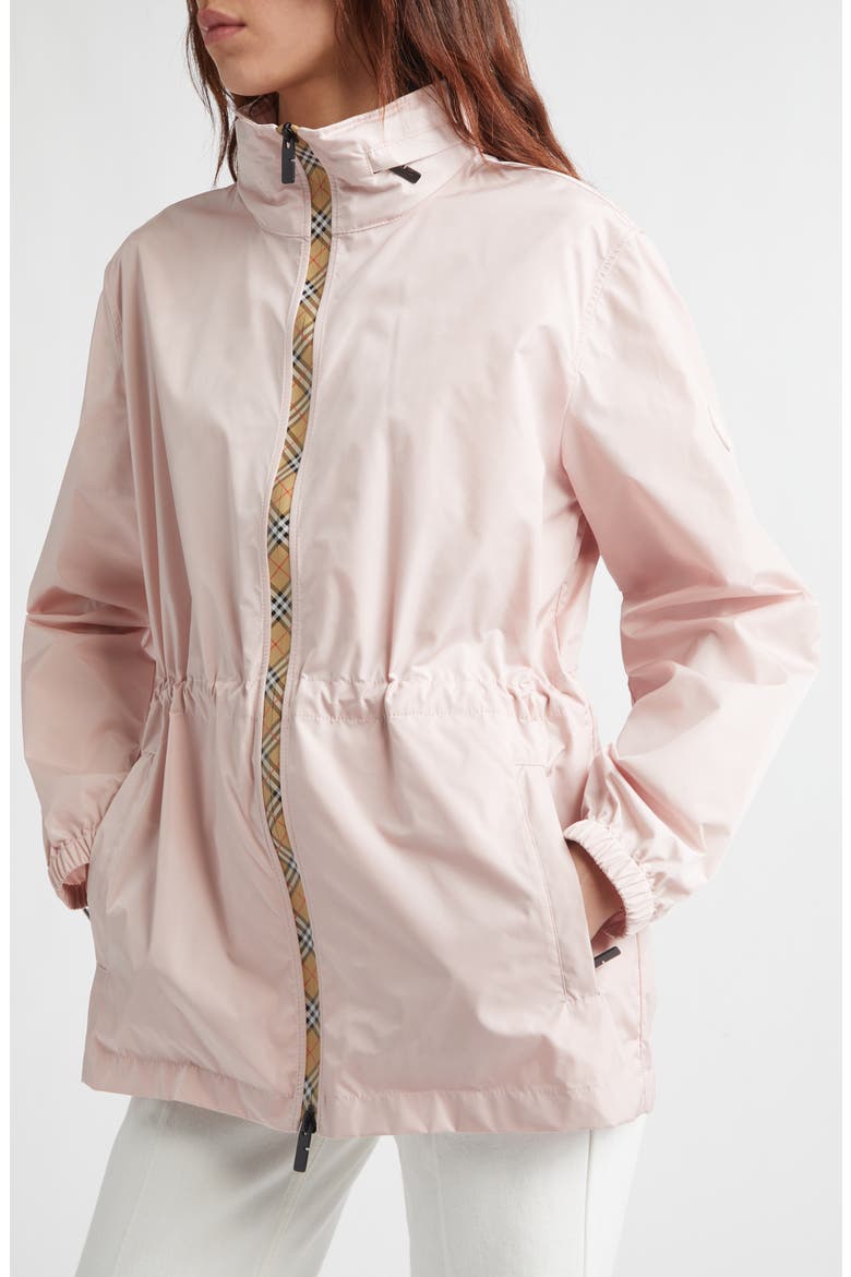 Blackpool Contrast Jacket with Stowaway Hood, Alternate, color, BOUQUET PINK