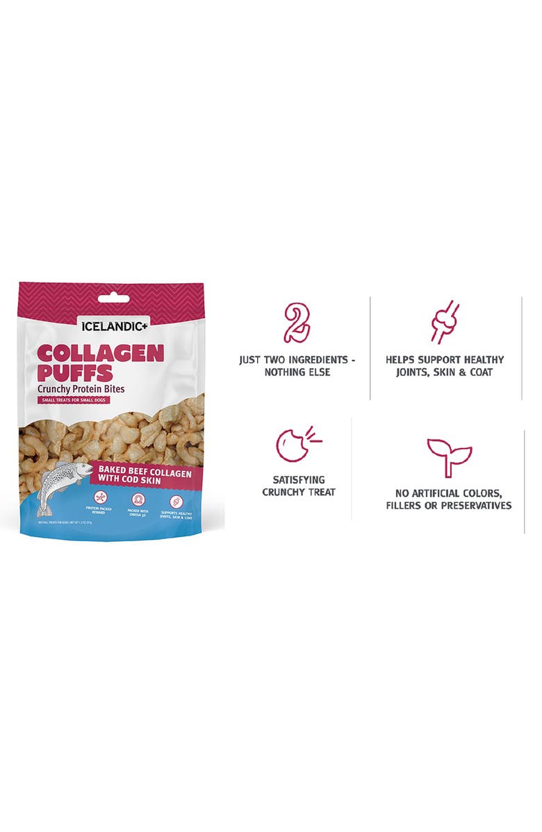 ICELANDIC+ Baked Beef Collagen With Cod Skin 1.3Oz Small Dog Treats, Alternate, color, Brown