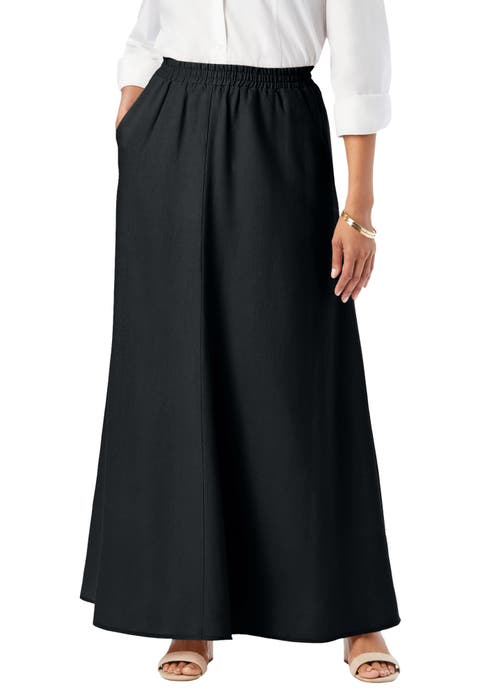 Linen Maxi Skirt (Plus)
