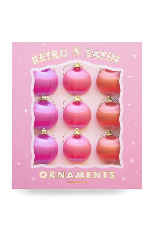 Sunshine Studios Retro Satin Ornaments In Multi