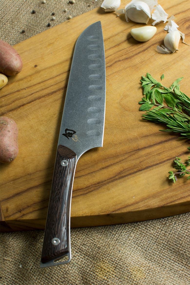 Kanso Hollow-Ground 7" Santoku Knife, Alternate, color, METALLIC