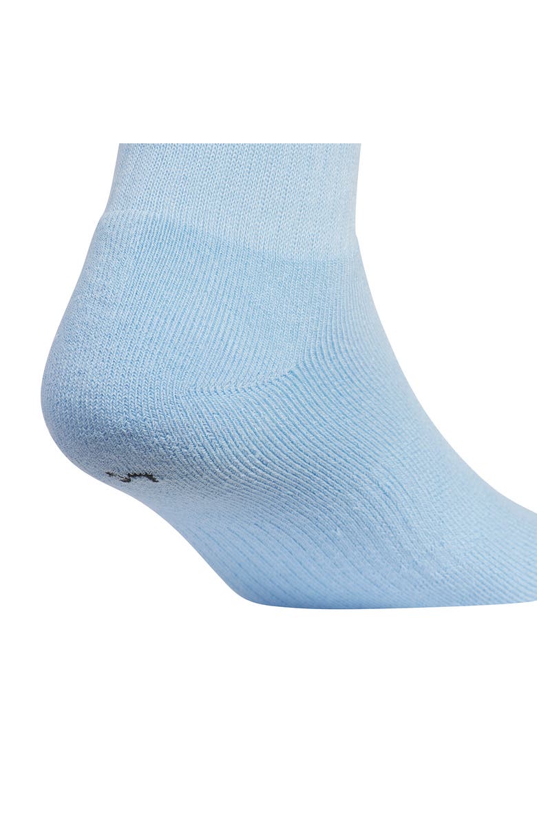 adidas Assorted 3-Pack Trefoil Performance Crew Socks, Alternate, color, Ash Blue/ Scarlet/ Green Ivy