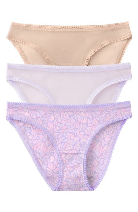 3-Pack Mesh Hip Bikinis